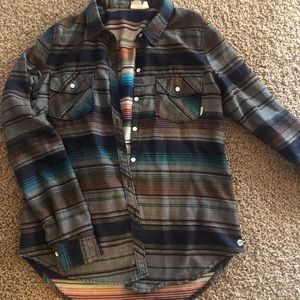 Roxy stripped button down